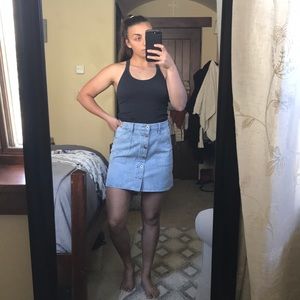 Lucky Brand button down denim skirt